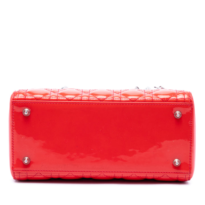 Lady Dior Cannage Moyen Rouge