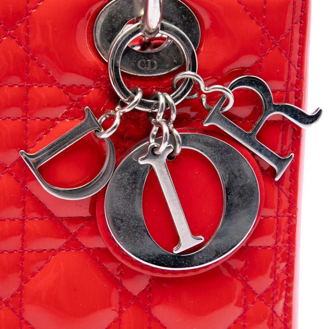 Lady Dior Cannage Moyen Rouge