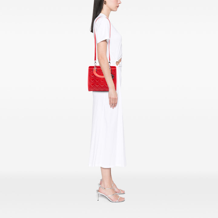 Lady Dior Cannage Moyen Rouge