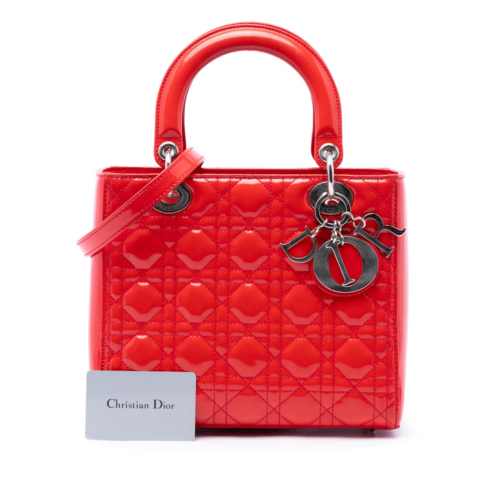 Lady Dior Cannage Moyen Rouge