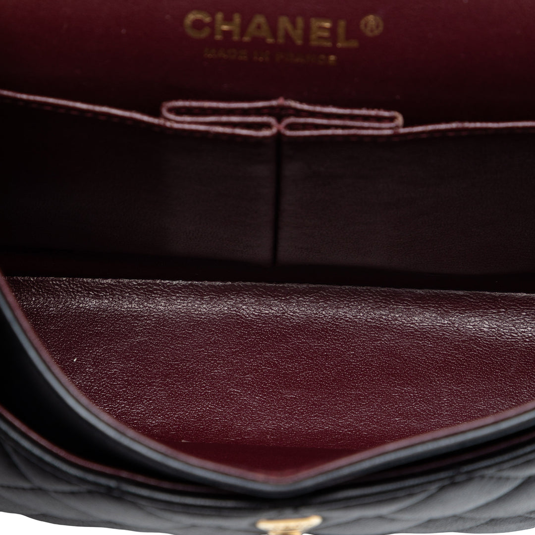 Chanel Small Classic Cuir d’agneau Double rabat