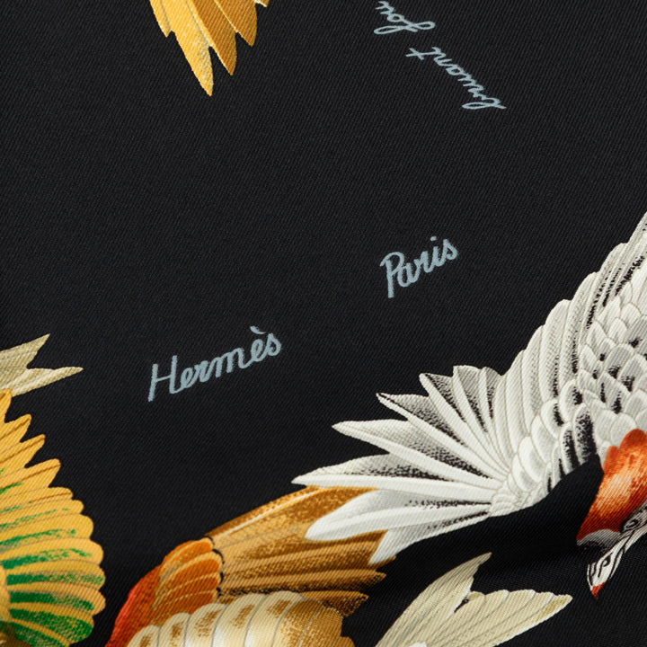 Hermès L Intrus Foulard 90 Noir – vue 3 – GABY PARIS