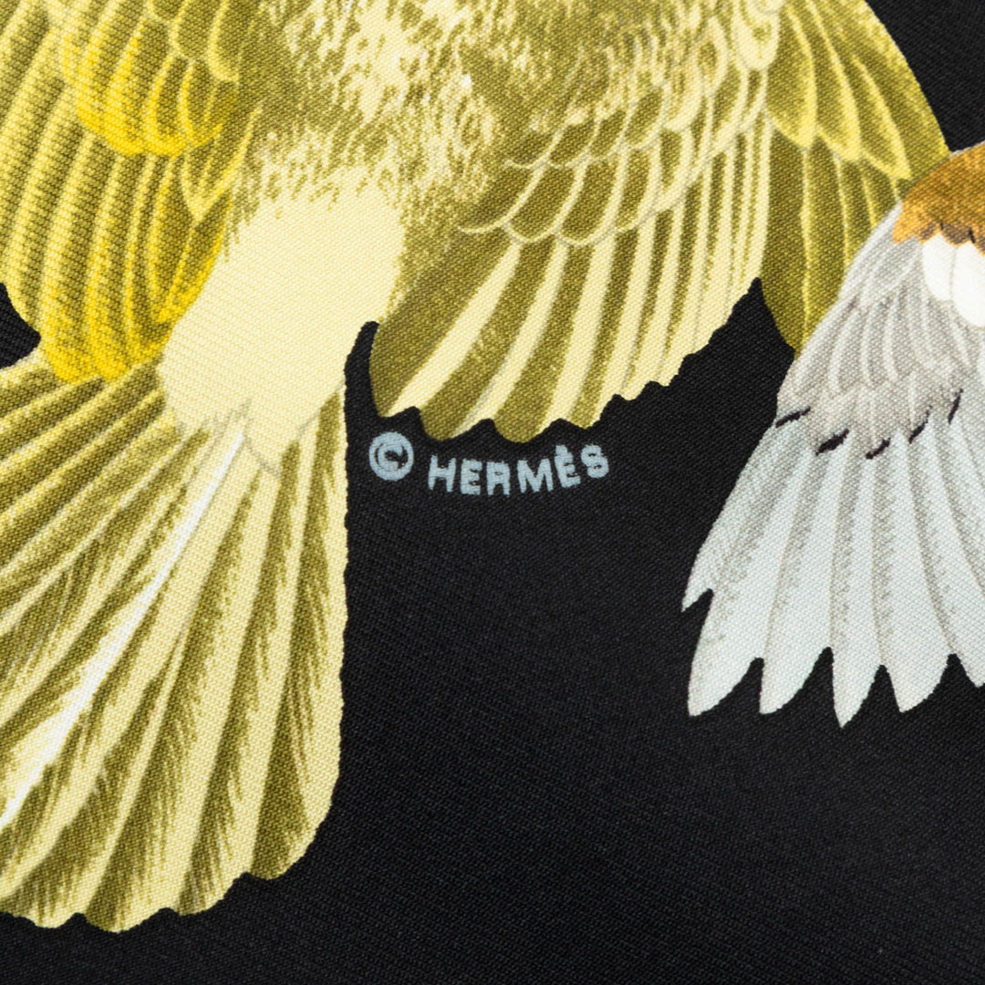 Hermès L Intrus Foulard 90 Noir – vue 4 – GABY PARIS
