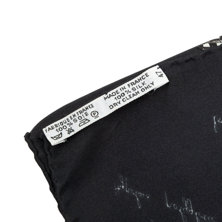 Hermès L Intrus Foulard 90 Noir – vue 5 – GABY PARIS