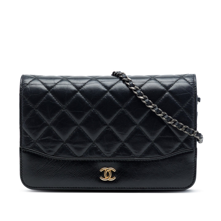 Chanel Matelassé vieilli Cuir de veau Gabrielle Wallet on Chain
