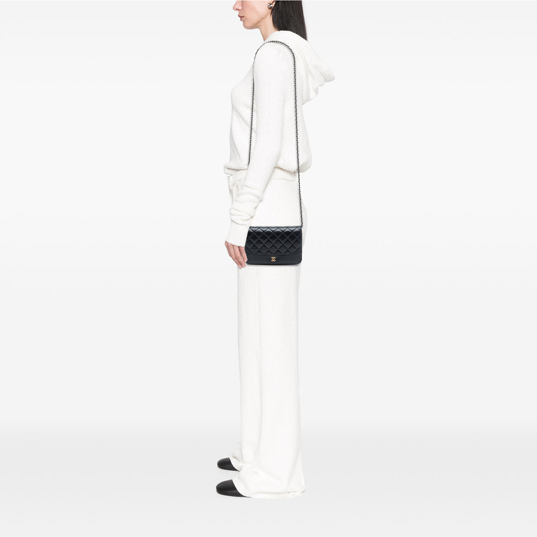 Chanel Matelassé vieilli Cuir de veau Gabrielle Wallet on Chain