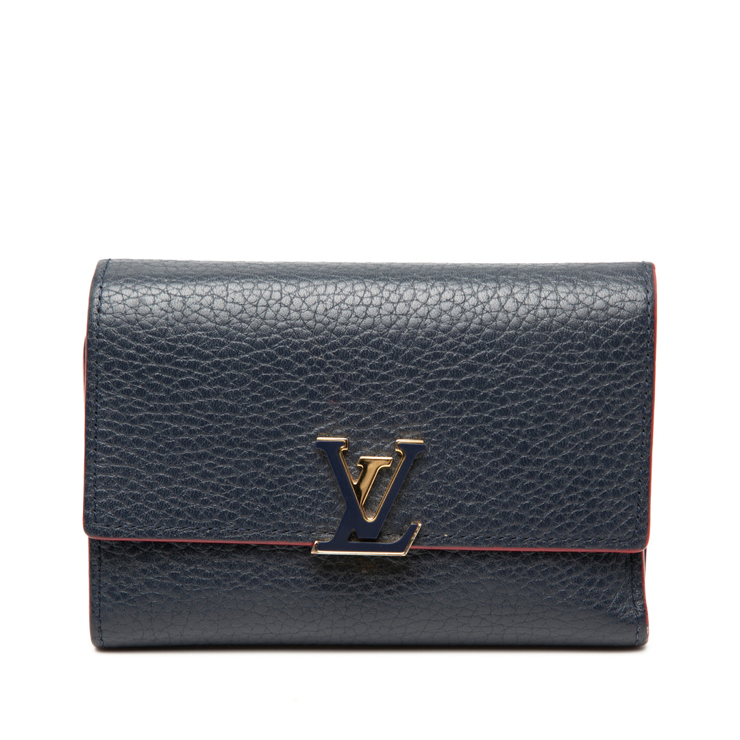 Louis Vuitton Taurillon Capucines Compact Portefeuille