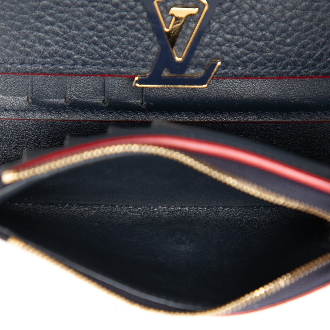 Louis Vuitton Taurillon Capucines Compact Portefeuille