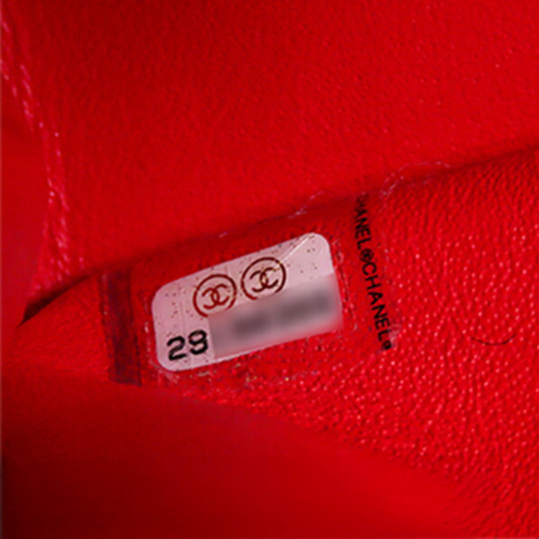 Chanel Medium Classic Cuir verni Double rabat