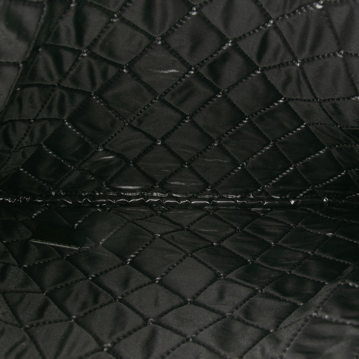 Medium Quilted Caviar O Case Clutch Black - Gaby Paris
