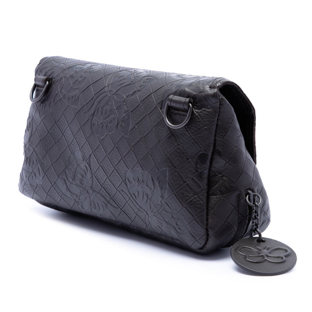 Bottega Veneta Small Cuir de veau Intrecciomirage embossé Butterfly Chain Sac porté croisé