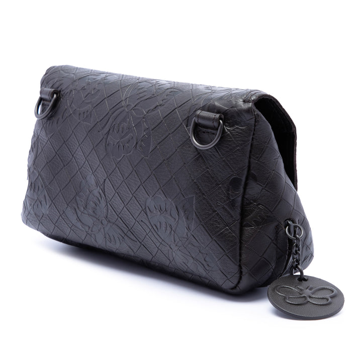 Bottega Veneta Small Cuir de veau Intrecciomirage embossé Butterfly Chain Sac porté croisé