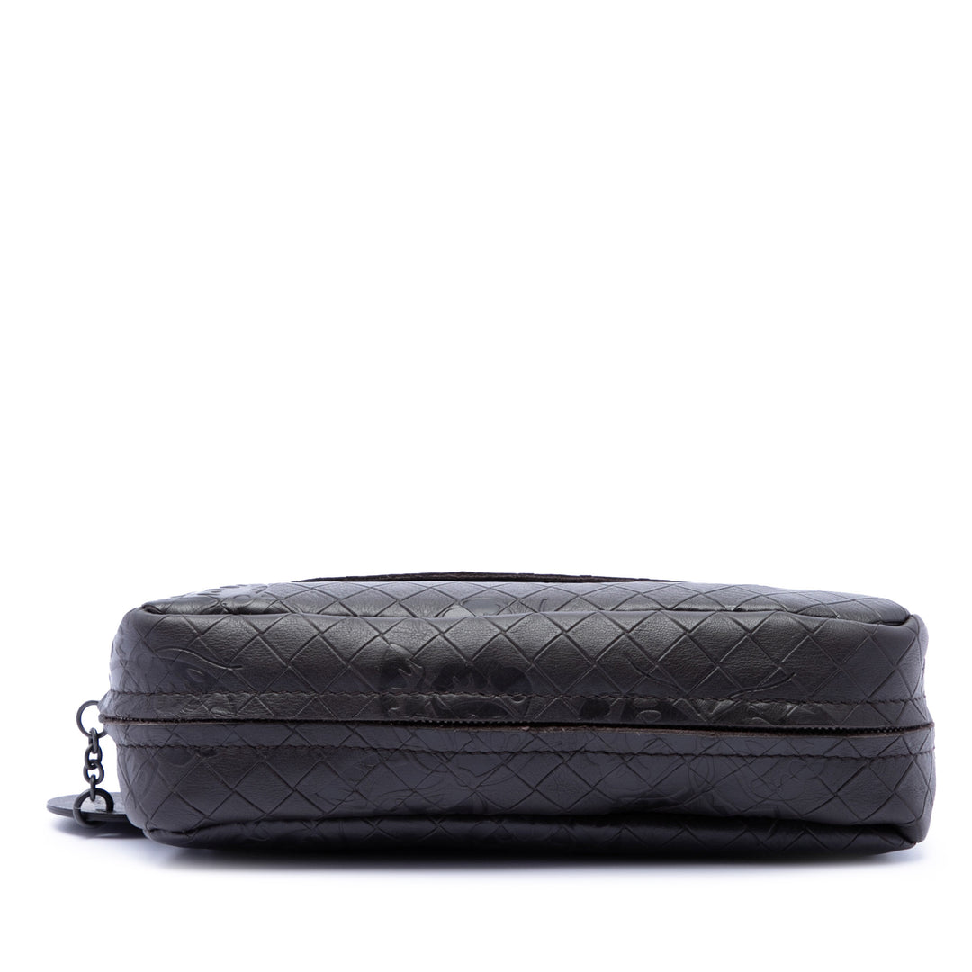 Bottega Veneta Small Cuir de veau Intrecciomirage embossé Butterfly Chain Sac porté croisé