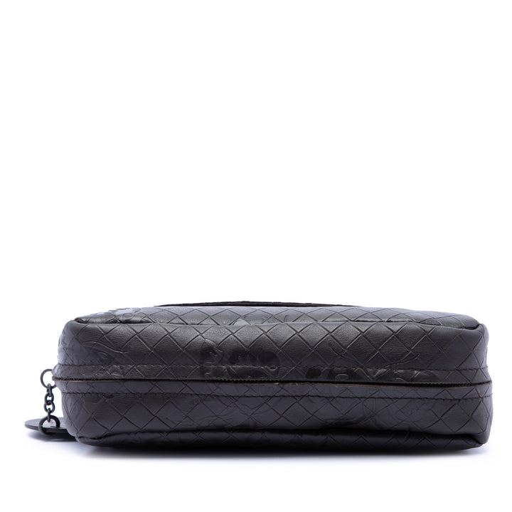 Bottega Veneta Small Cuir de veau Intrecciomirage embossé Butterfly Chain Sac porté croisé