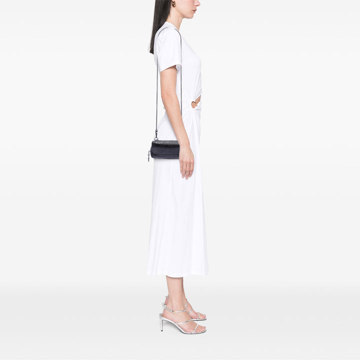 Bottega Veneta Small Cuir de veau Intrecciomirage embossé Butterfly Chain Sac porté croisé
