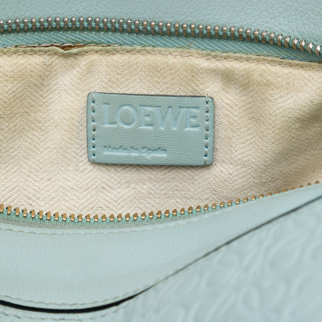 LOEWE Sac à main Anagram embossé Puzzle Petit Cuir de veau Bleu – vue 5 – GABY PARIS