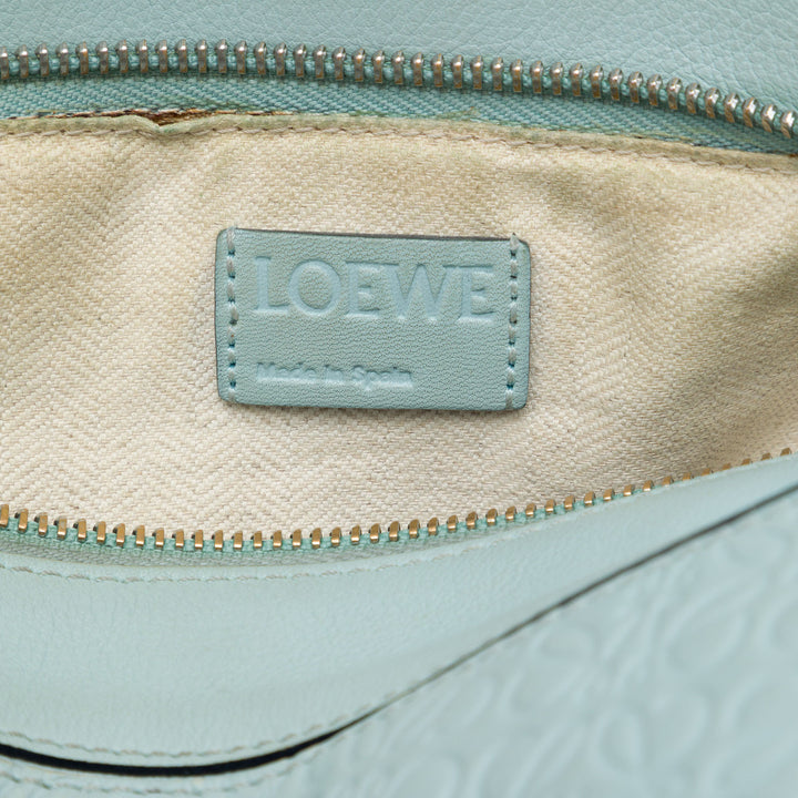 LOEWE Sac à main Anagram embossé Puzzle Petit Cuir de veau Bleu – vue 5 – GABY PARIS