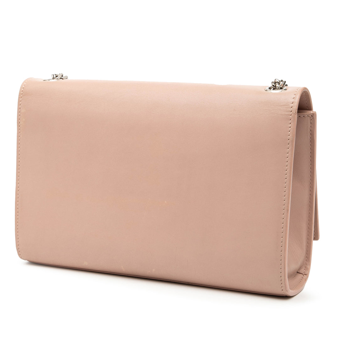 Saint Laurent Medium Smooth Cuir de veau Classic Monogram Kate Pompon Sac porté croisé