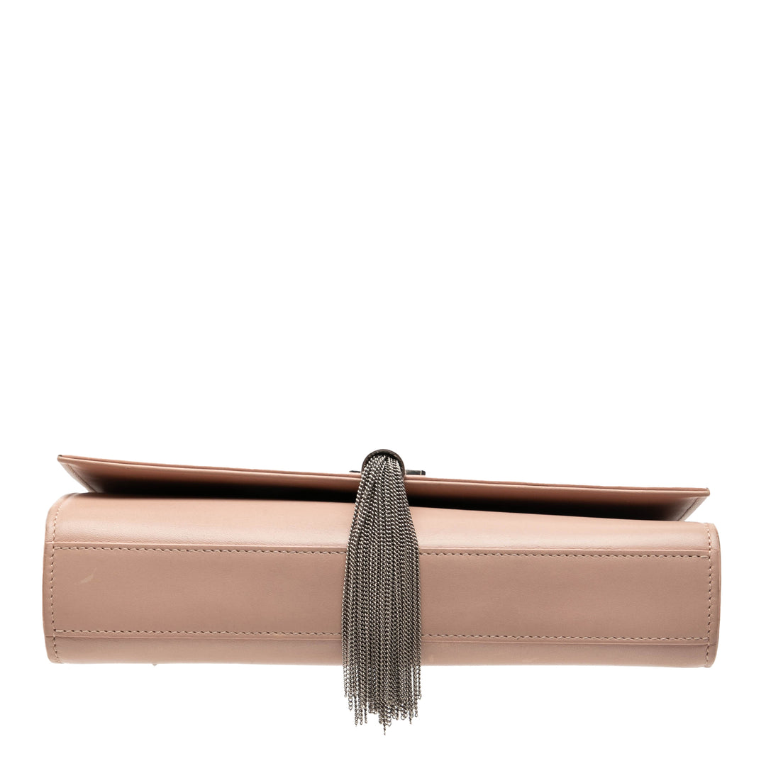 Saint Laurent Medium Smooth Cuir de veau Classic Monogram Kate Pompon Sac porté croisé