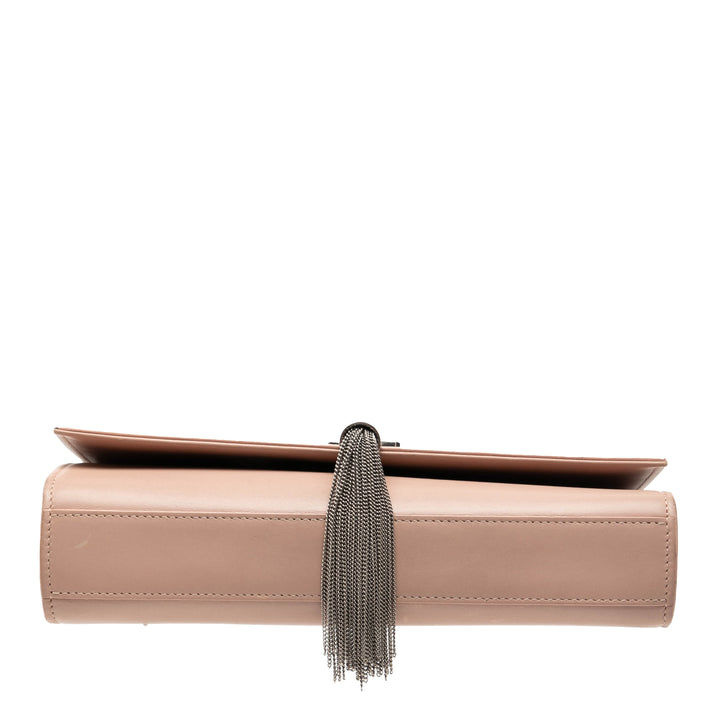 Saint Laurent Medium Smooth Cuir de veau Classic Monogram Kate Pompon Sac porté croisé