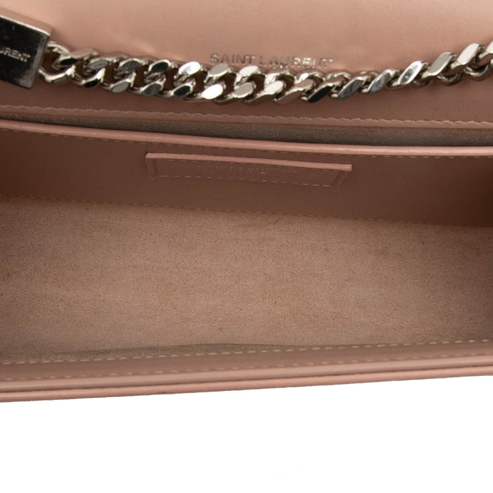 Saint Laurent Medium Smooth Cuir de veau Classic Monogram Kate Pompon Sac porté croisé