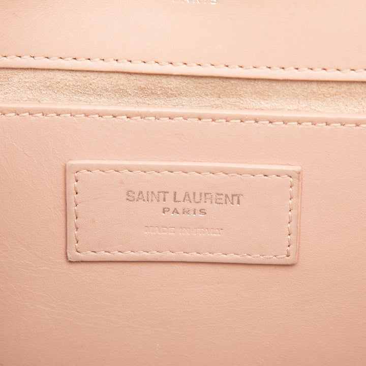 Saint Laurent Medium Smooth Cuir de veau Classic Monogram Kate Pompon Sac porté croisé