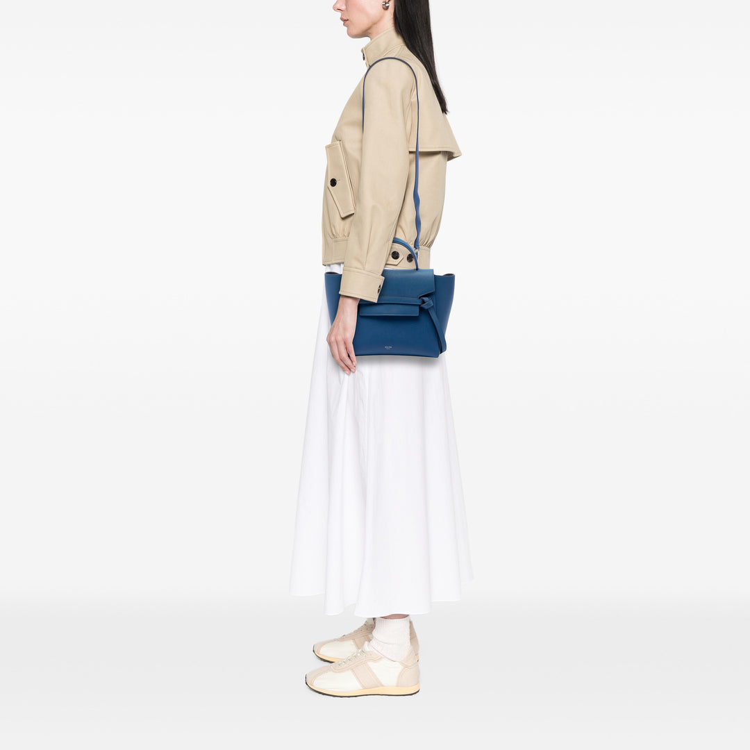 Celine grainé Sac ceinture Micro Cuir de veau grainé Bleu – vue 6 – GABY PARIS