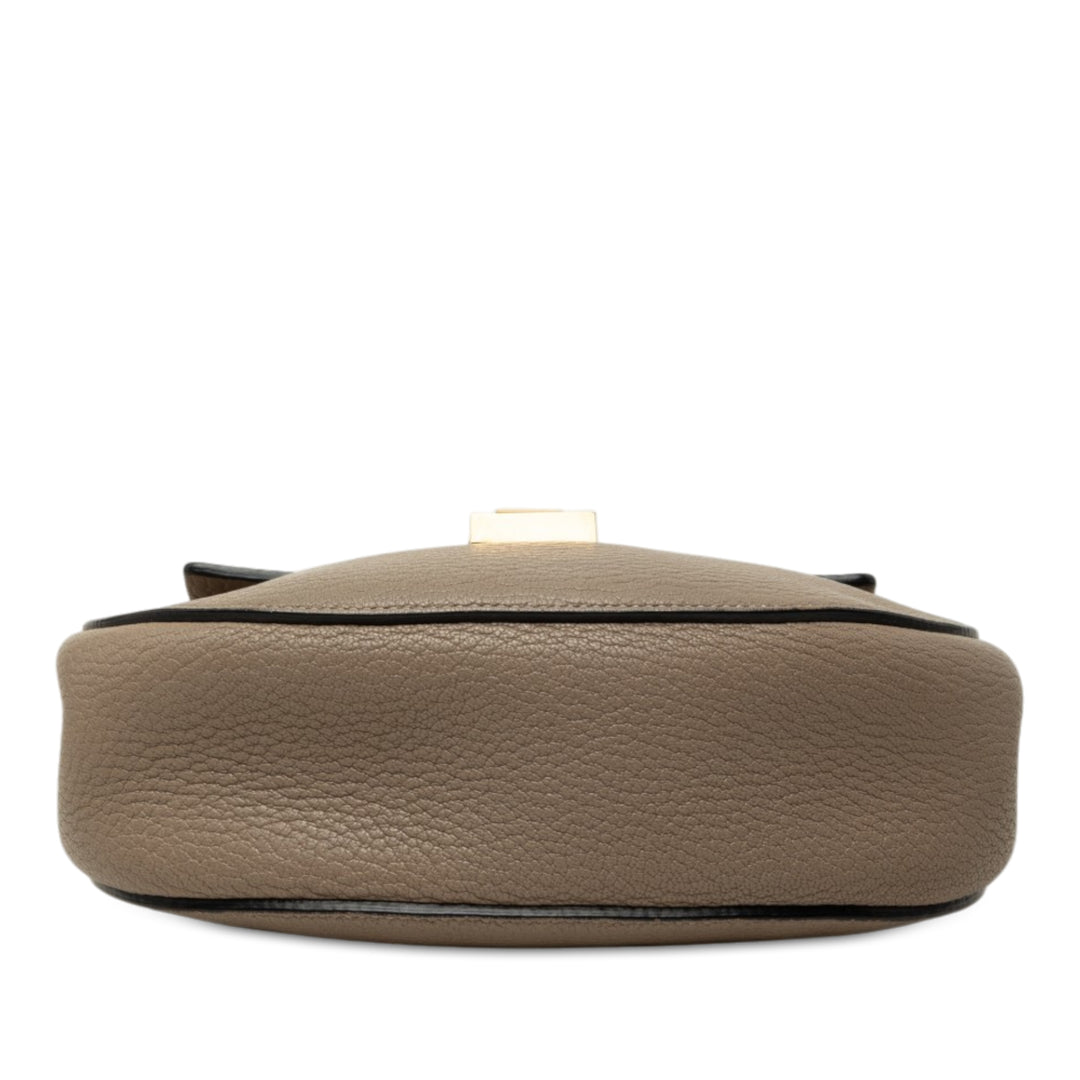 Grained Drew Sac Mini Cuir d'agneau Marron