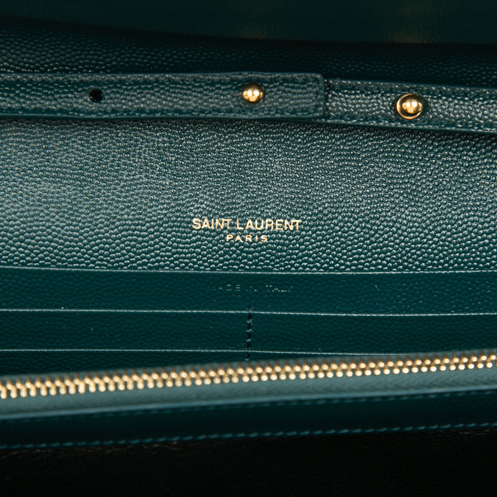 Grain De Poudre Triquilt Enveloppe Wallet on Chain Monogram Vert