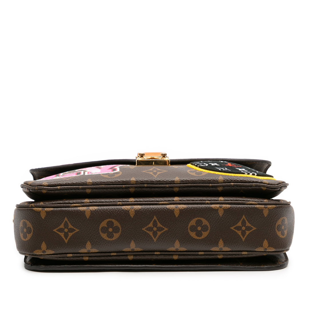 Louis Vuitton Monogram Patches Pochette Metis Marron