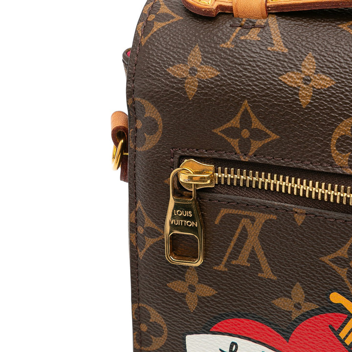Louis Vuitton Monogram Patches Pochette Metis Marron
