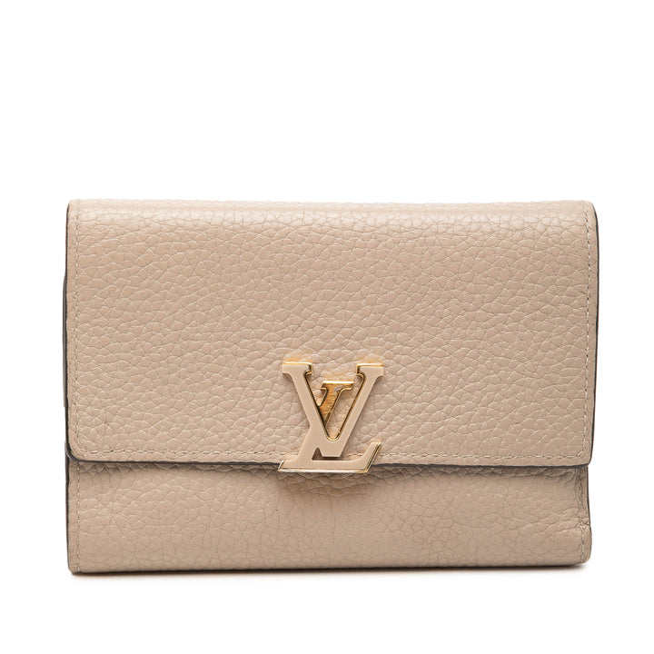 Louis Vuitton Taurillon Capucines Compact Portefeuille
