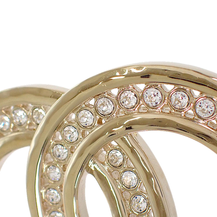 CC plaqué Strass Broche Doré