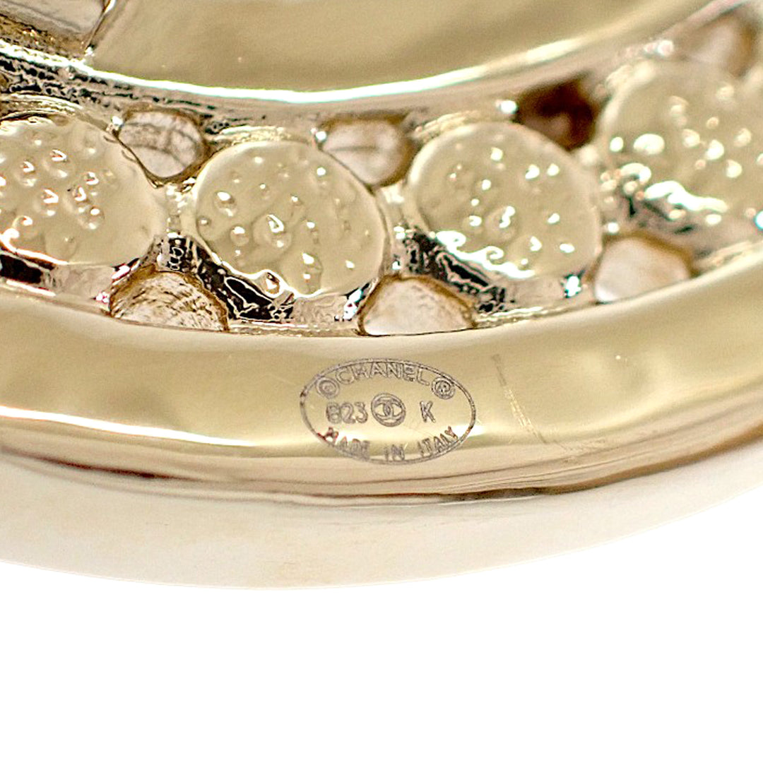 CC plaqué Strass Broche Doré
