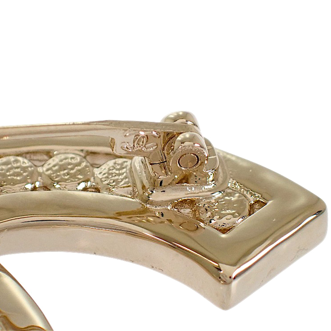 CC plaqué Strass Broche Doré