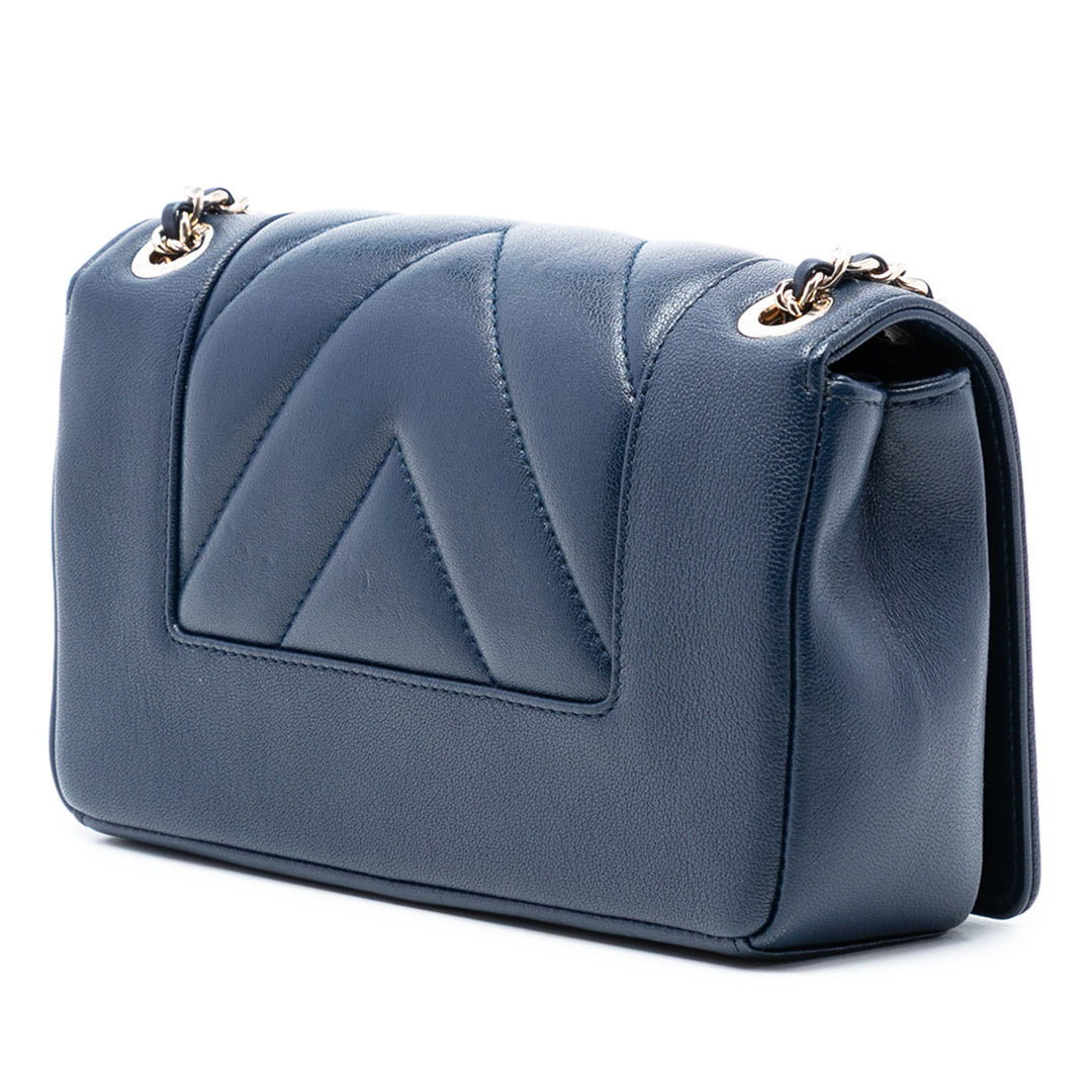 Chanel Mini Matelassé Chevron Sheepskin Mademoiselle Vintage à rabat