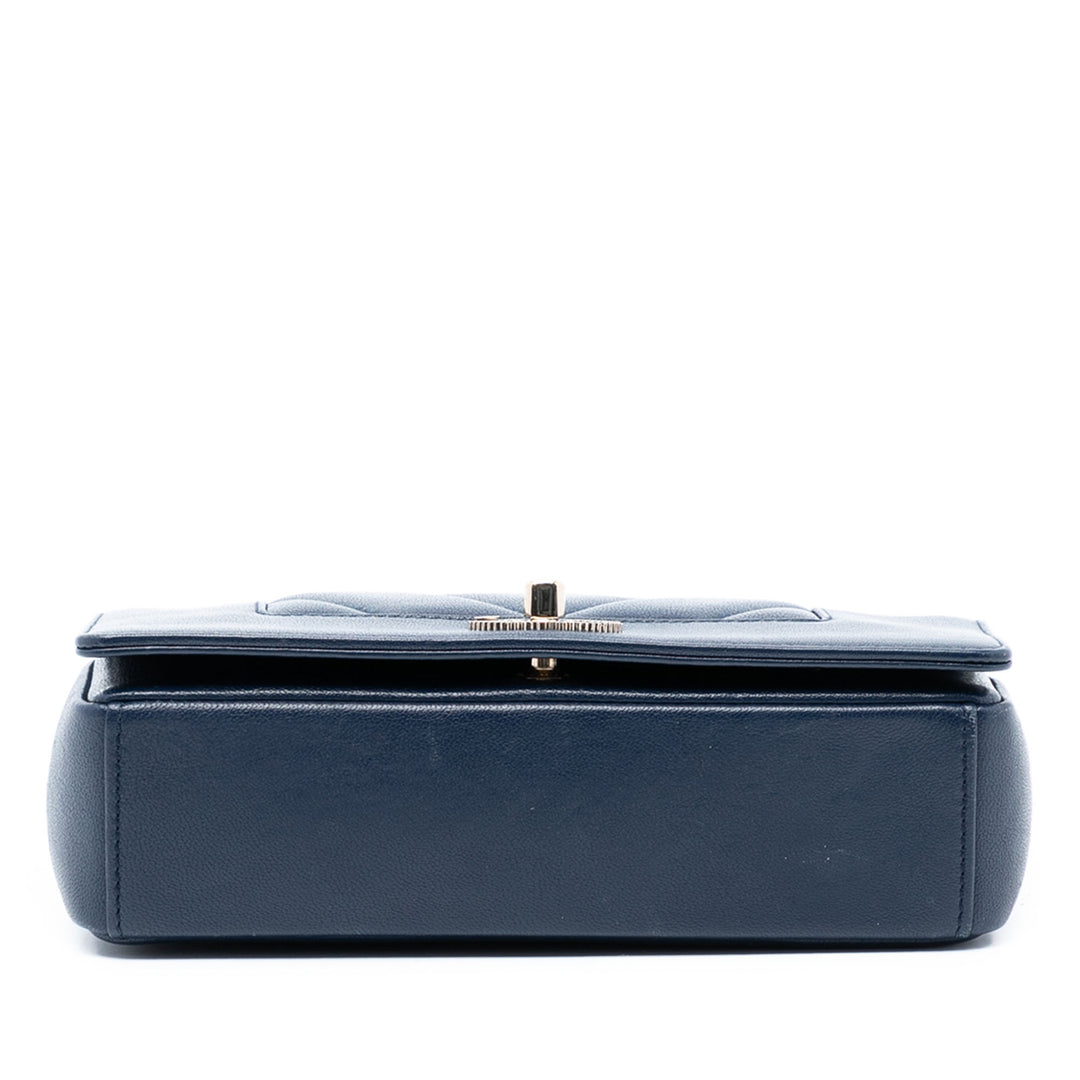 Chanel Mini Matelassé Chevron Sheepskin Mademoiselle Vintage à rabat