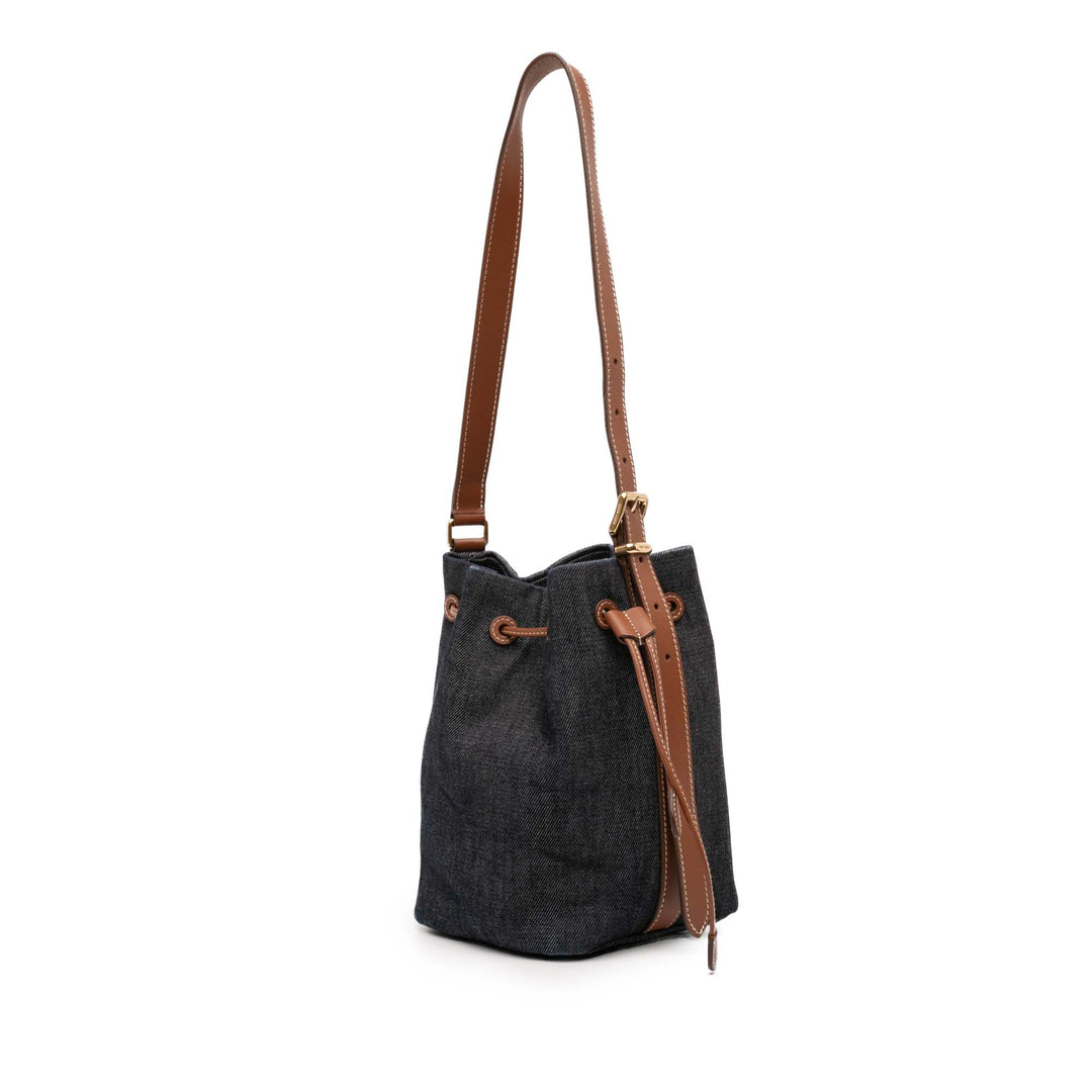 Miu Miu Jean Logo Bucket Sac
