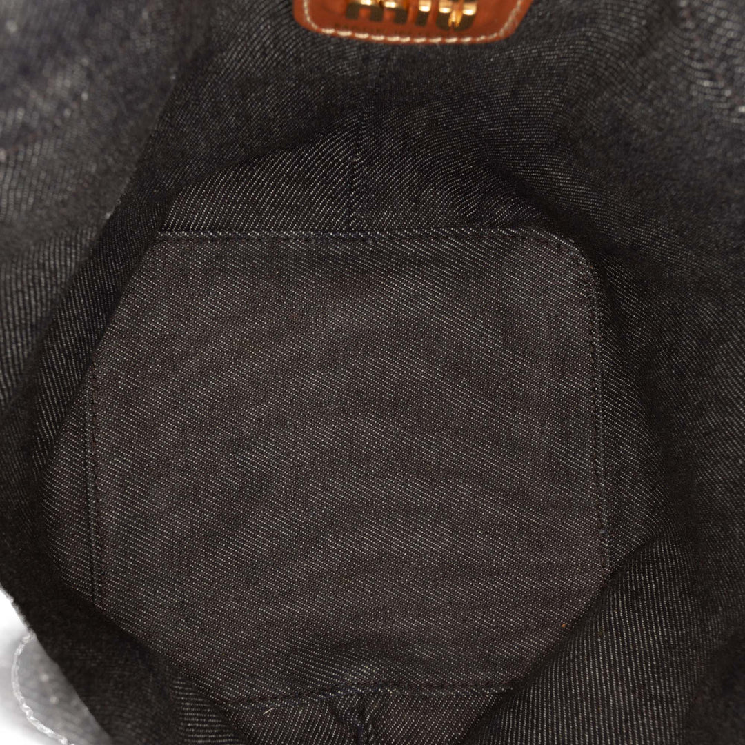 Miu Miu Jean Logo Bucket Sac