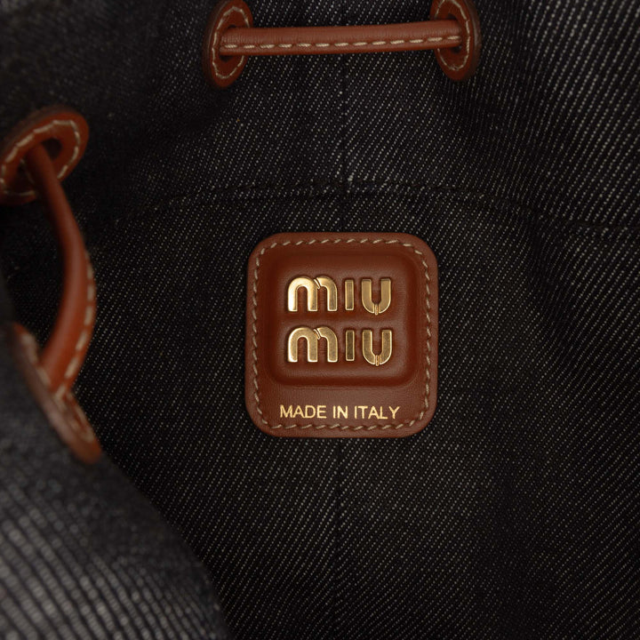 Miu Miu Jean Logo Bucket Sac