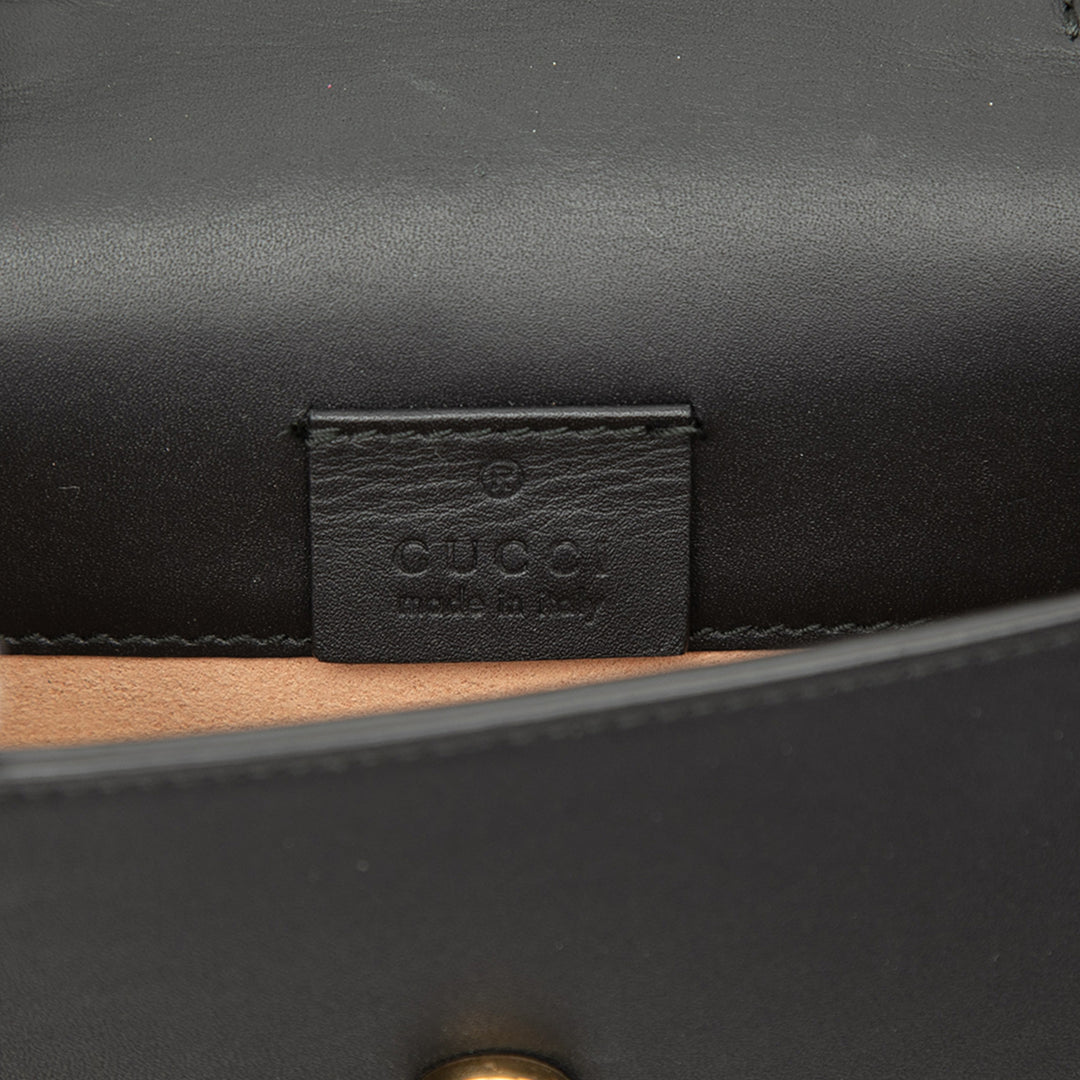 Gucci Super Mini Cuir de veau Web Sylvie Chain Sac porté croisé