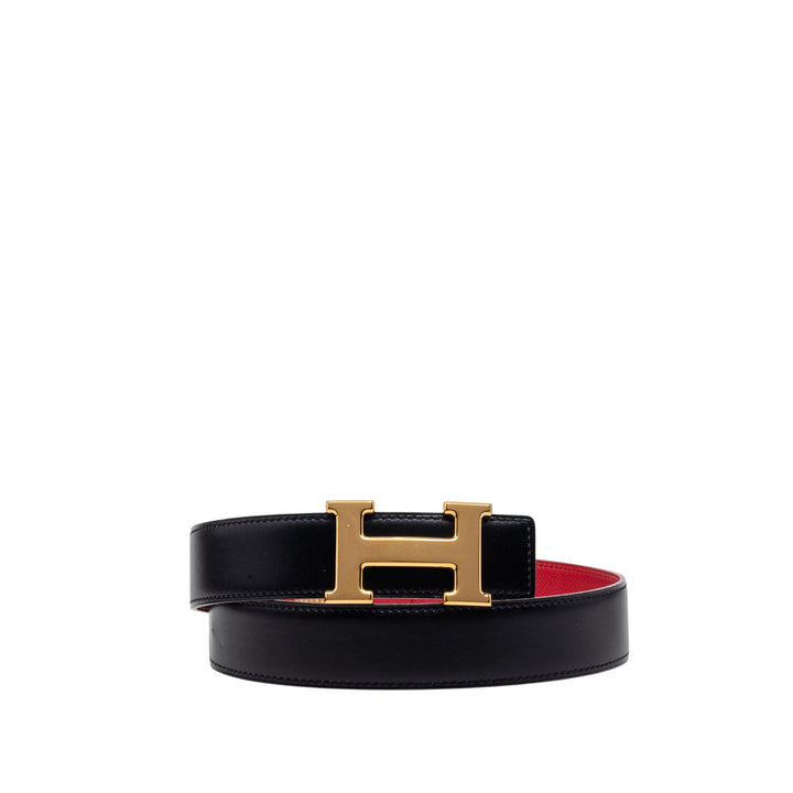 Hermès Epsom et Box Veau Constance H Reversible Belt