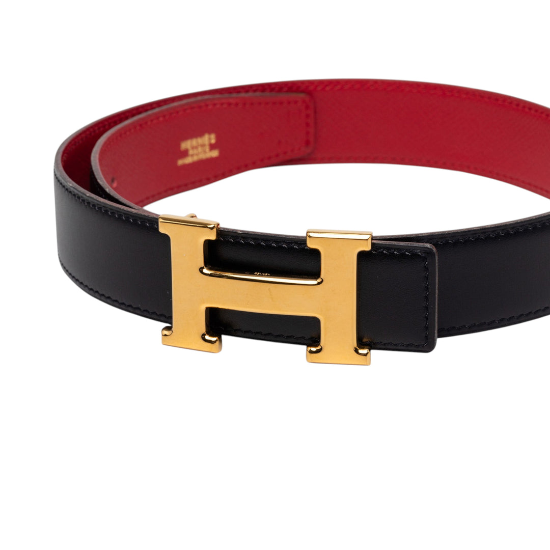 Hermès Epsom et Box Veau Constance H Reversible Belt