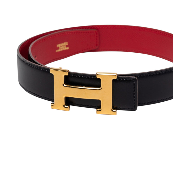 Hermès Epsom et Box Veau Constance H Reversible Belt
