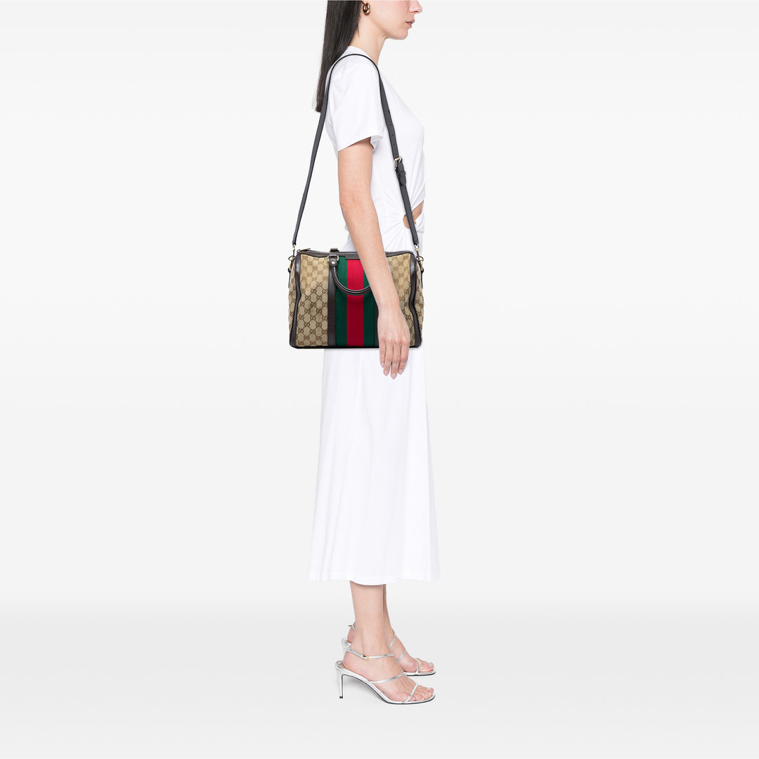 Gucci Sac à main GG Web Joy Boston Moyen Beige – vue 5 – GABY PARIS
