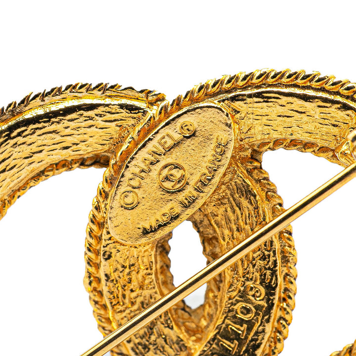 Gold Plated CC Brooch Gold - Gaby Paris