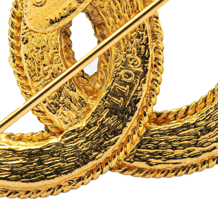 Gold Plated CC Brooch Gold - Gaby Paris