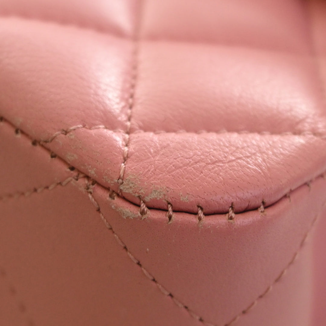 Chanel Classic Double rabat Moyen Cuir d'agneau Rose – vue 7 – GABY PARIS