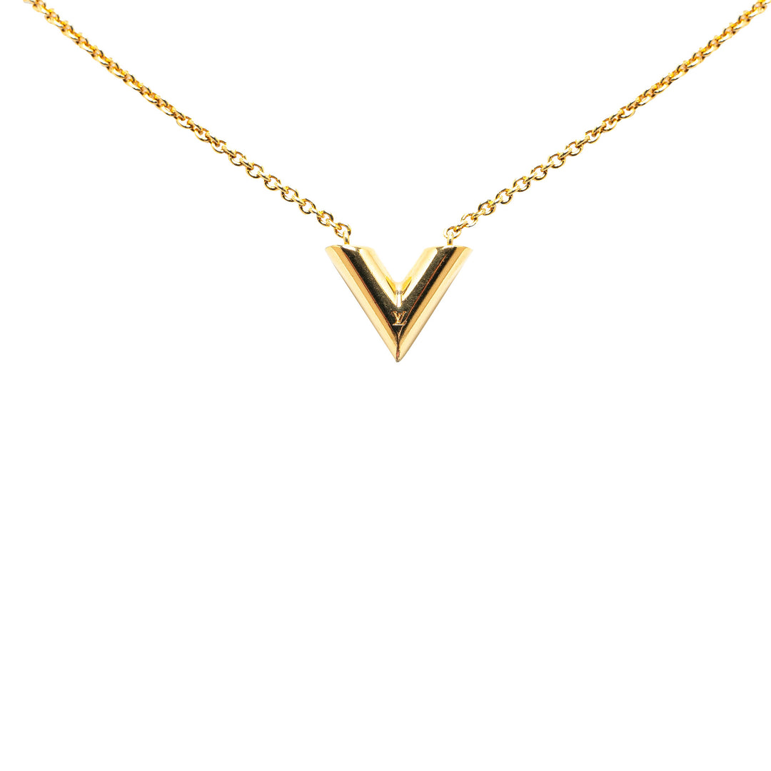 Gold Plated Essential V Necklace Gold - Gaby Paris