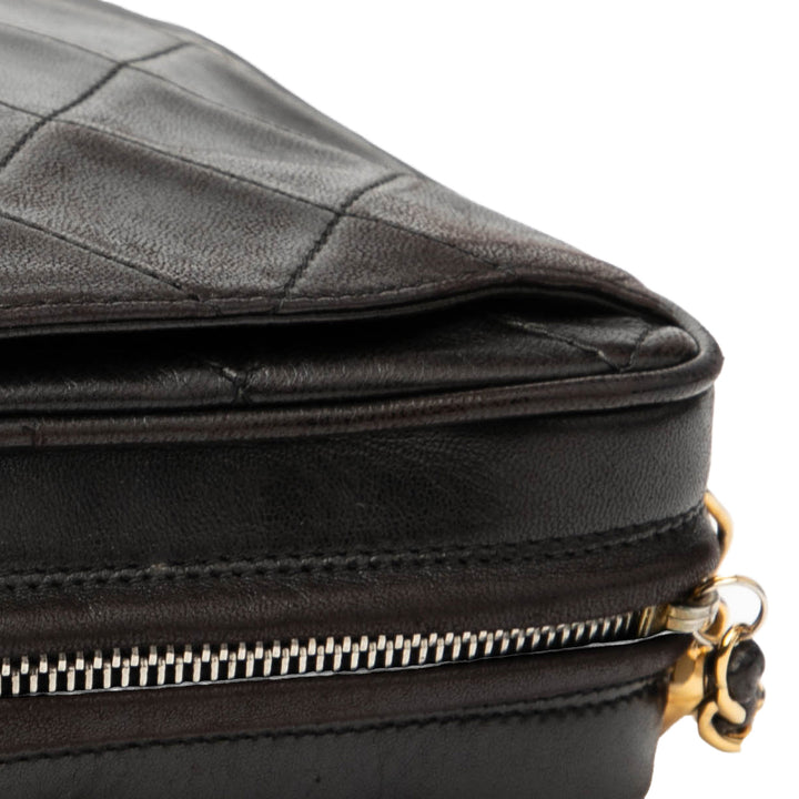 Chanel CC Matelassé Cuir d’agneau Pompon Sac caméra